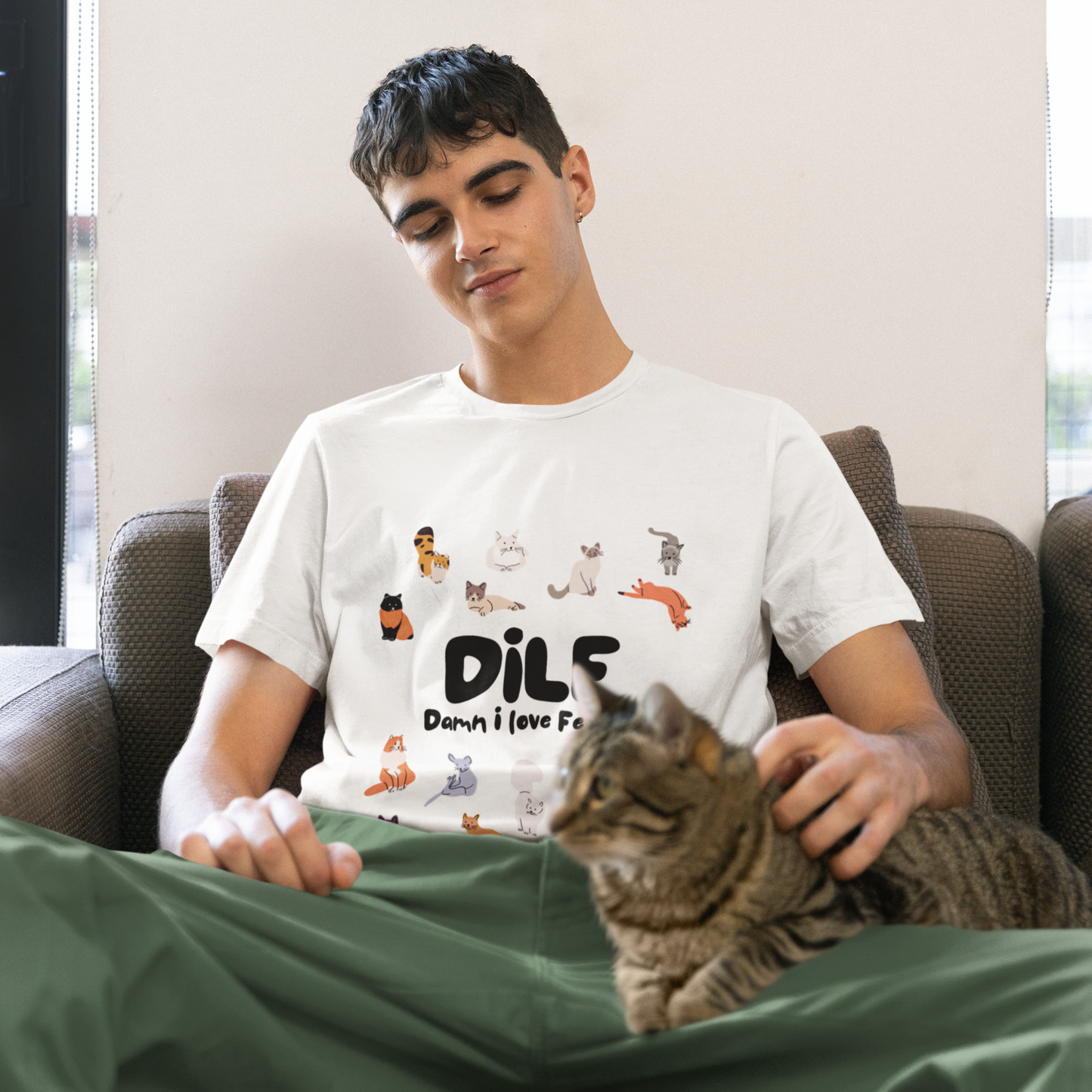 DILF Damn I Love Felines Tee
