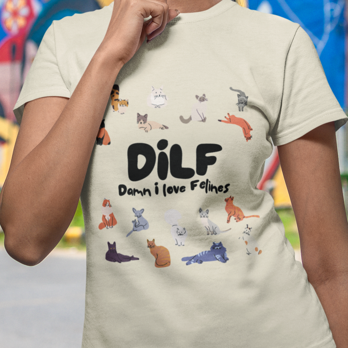 DILF Damn I Love Felines Tee
