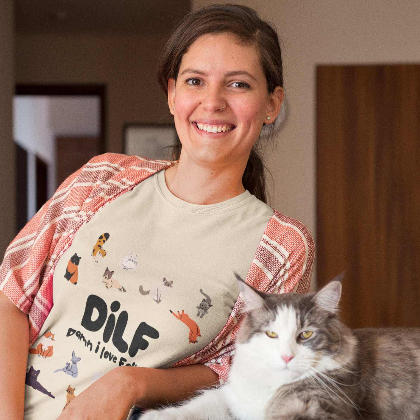 DILF Damn I Love Felines Tee