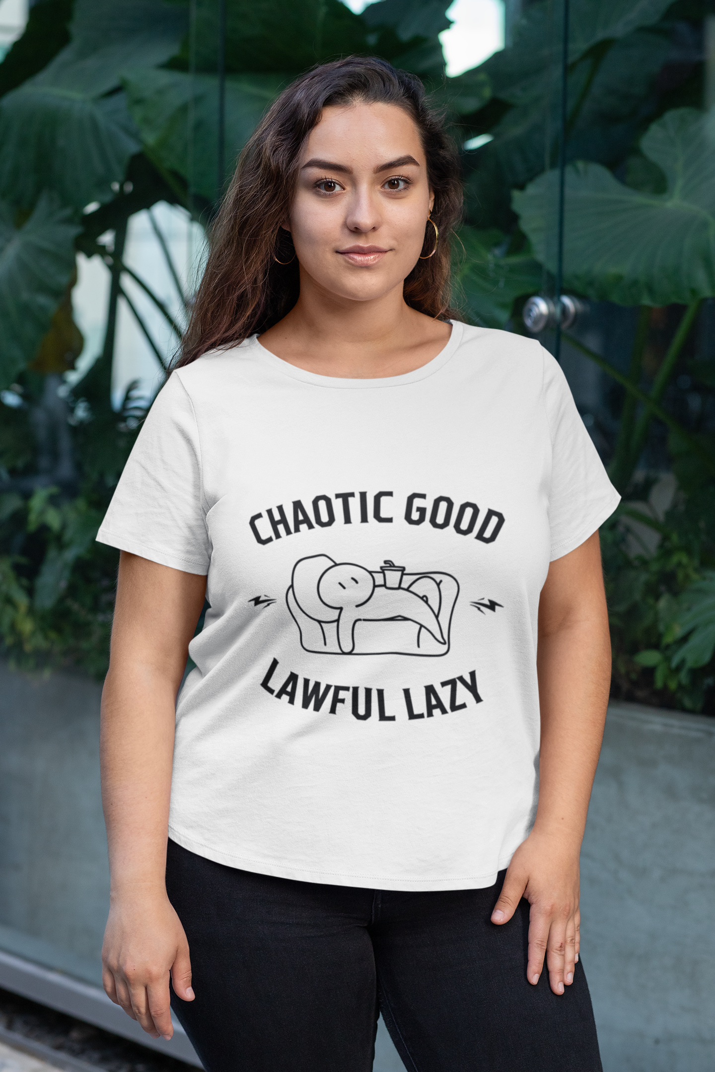 Chaotic Good Lawful Lazy Tee