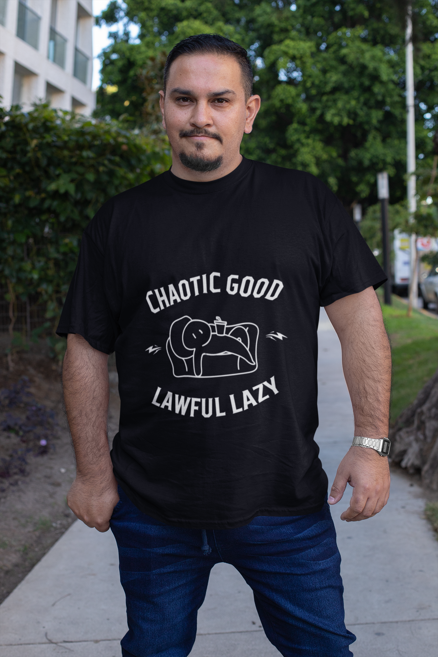 Chaotic Good Lawful Lazy Tee