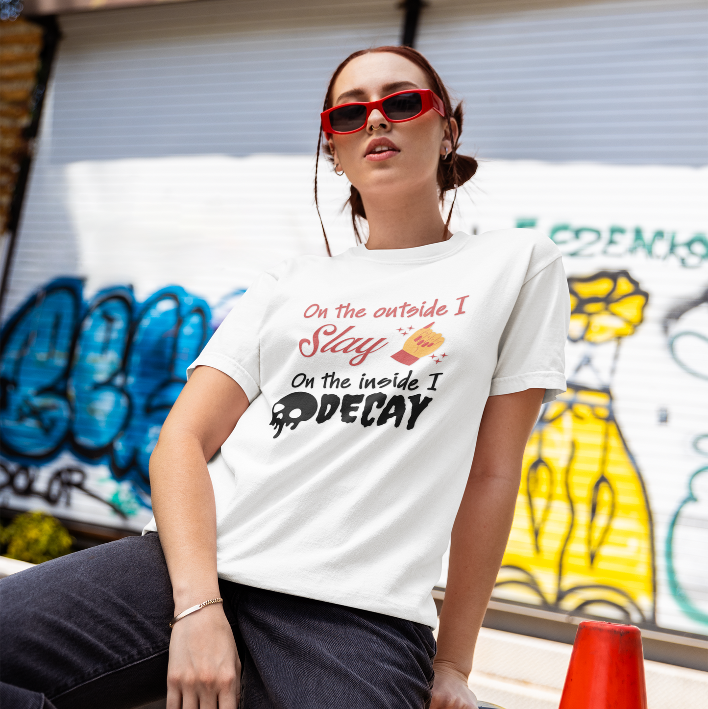 On The Outside I Slay On the Inside I Decay Tee