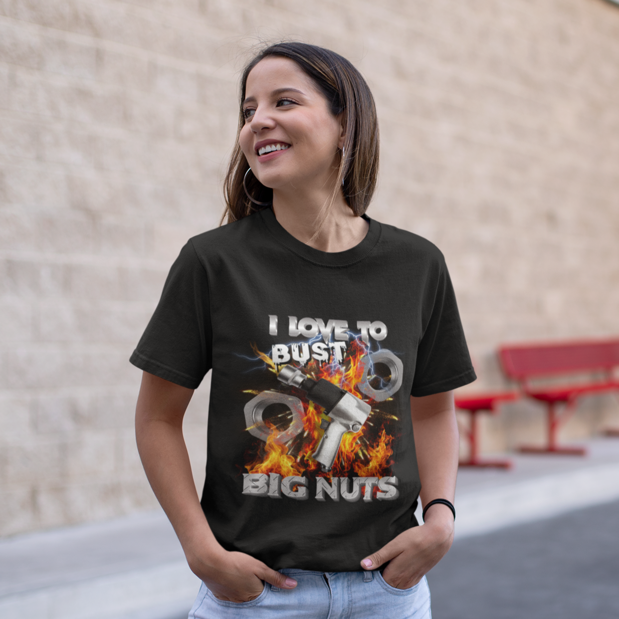 I Love to Bust Big Nuts Tee